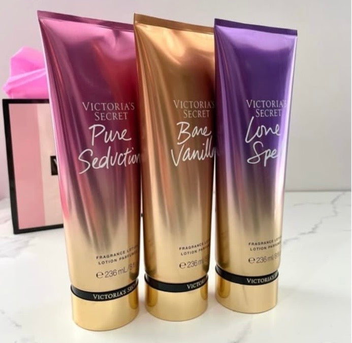 3 Fragrance lotion victoria secret ✨bare vanilla✨love spell✨pure séduction ✨