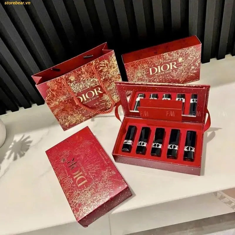 Set 5 Son Dior Rouge Lipstick BẢN MINI 1,5g