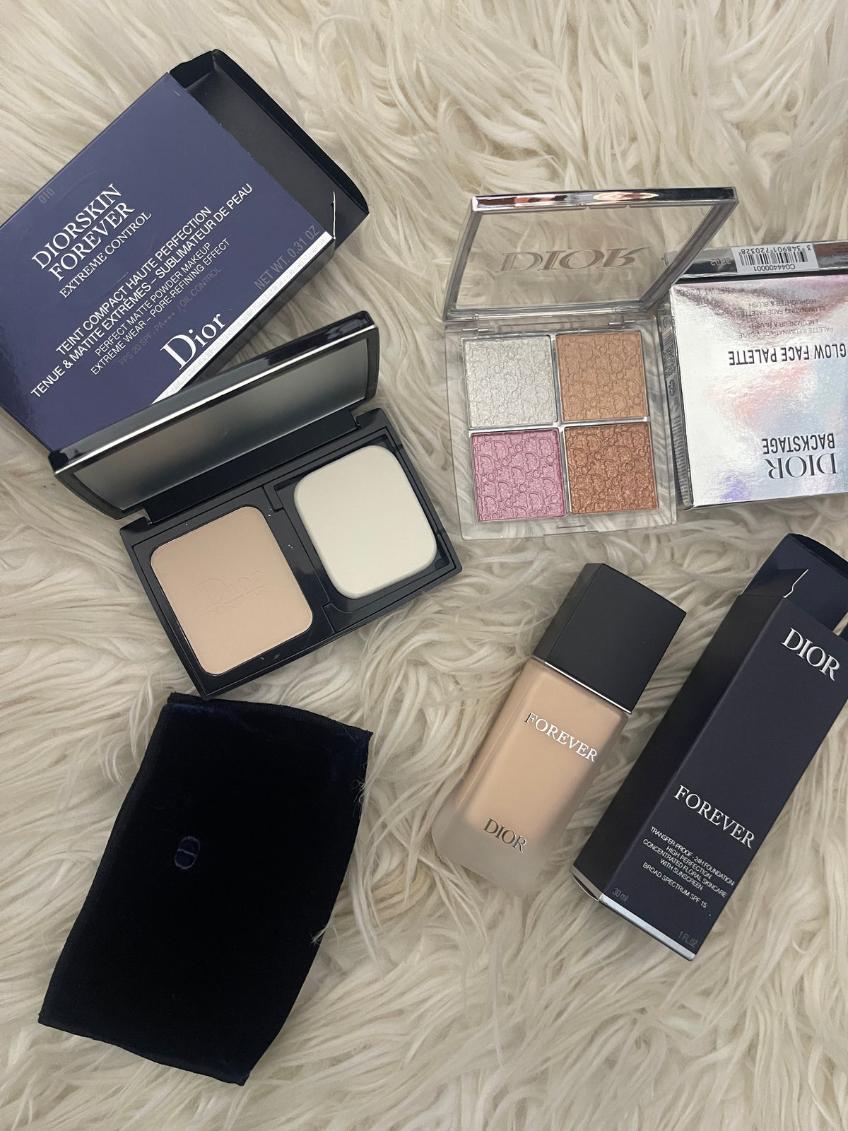 Pack Dior  ✨ fond de teint compact Dior+ fond liquide Dior spf15+Glow Face palette Dior ✨