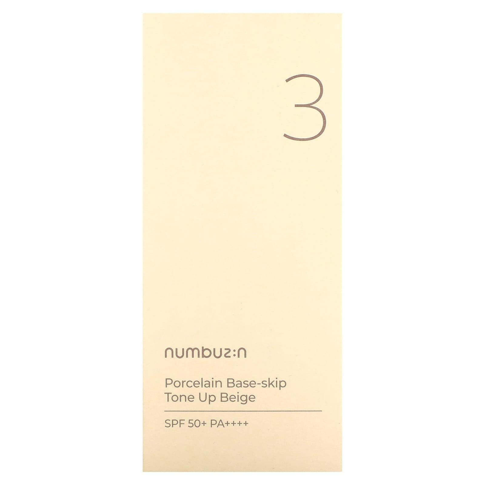 Numbuzin No.3 Porcelain Baseskip Tone Up Spf50+ Pa++++ 50ml